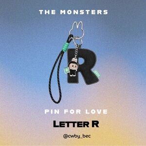 The Monsters Pin for Love Letter Pendant Keychain “R”